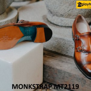 Giày hai khóa nam da bê cao cấp Monkstrap MT2119 004