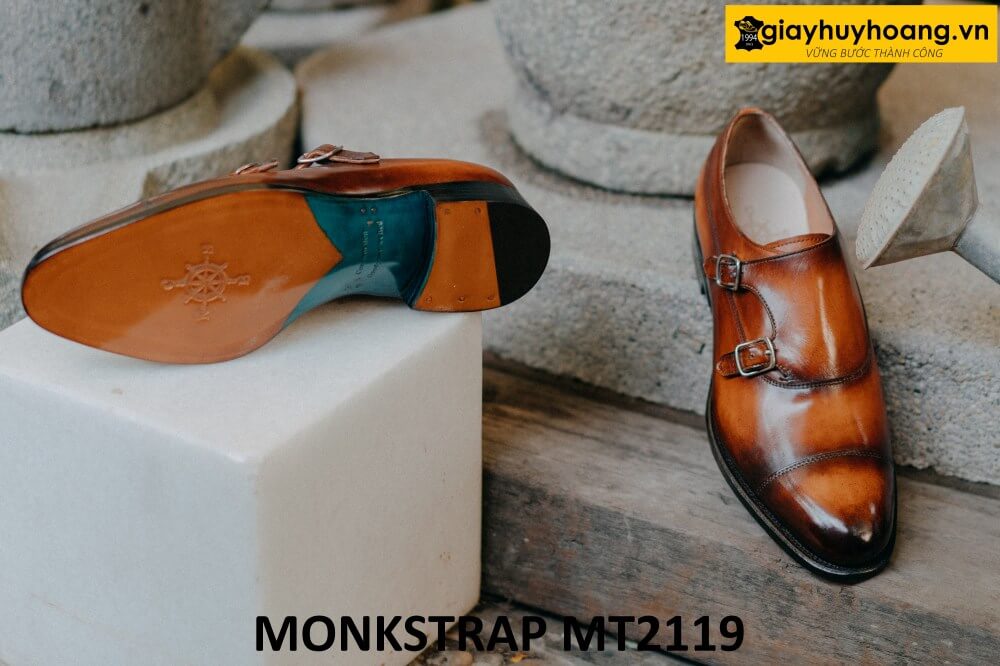 dat-dong-giay-da-nam-thu-cong-monkstrap-mt2119-003 Giày hai khóa nam da bê cao cấp Monkstrap MT2119 004