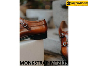 Giày hai khóa nam da bê cao cấp Monkstrap MT2119 003