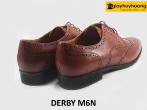 Giày tây nam buộc dây derby cao cấp M6N màu bò 005