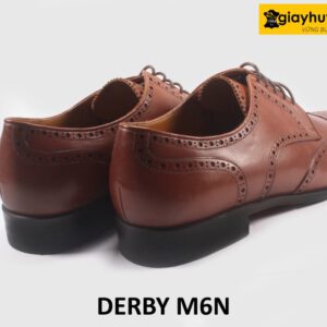 Giày tây nam buộc dây derby cao cấp M6N màu bò 005
