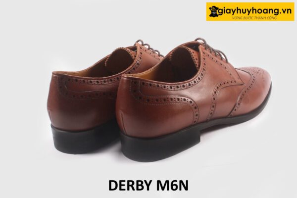 Giày tây nam buộc dây derby cao cấp M6N màu bò 005