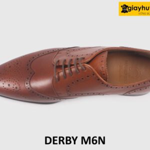 Giày tây nam buộc dây derby cao cấp M6N màu bò 002