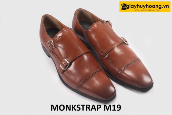 Giày da nam thanh lịch 2 khóa Monkstrap M19 003