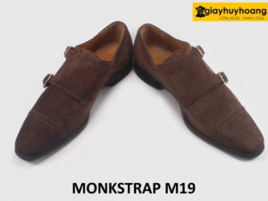 Giày monkstrap nam da lộn 2 khóa M19 005