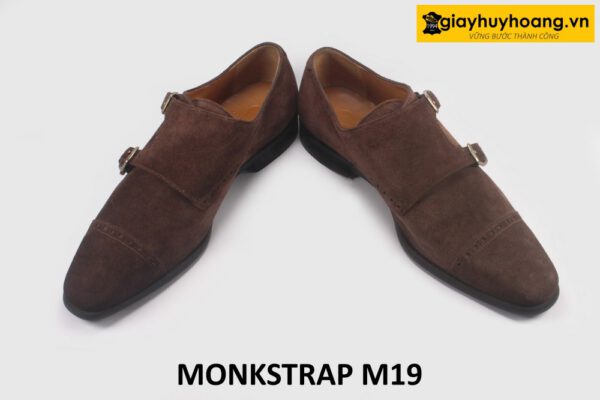 Giày monkstrap nam da lộn 2 khóa M19 005