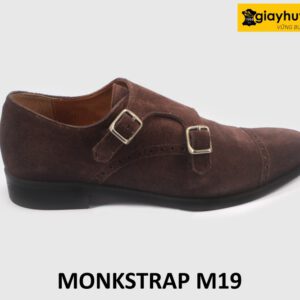 Giày monkstrap nam da lộn 2 khóa M19 001