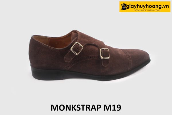 Giày monkstrap nam da lộn 2 khóa M19 001
