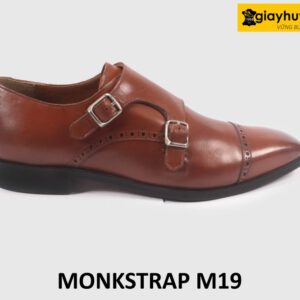Giày da nam thanh lịch 2 khóa Monkstrap M19 001
