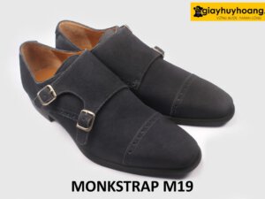 Giày monkstrap nam da lộn 2 khóa M19 004