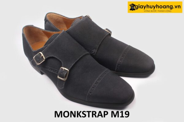 Giày monkstrap nam da lộn 2 khóa M19 004