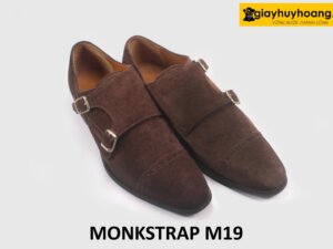 Giày monkstrap nam da lộn 2 khóa M19 003