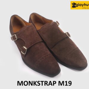 Giày monkstrap nam da lộn 2 khóa M19 003