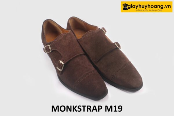Giày monkstrap nam da lộn 2 khóa M19 003