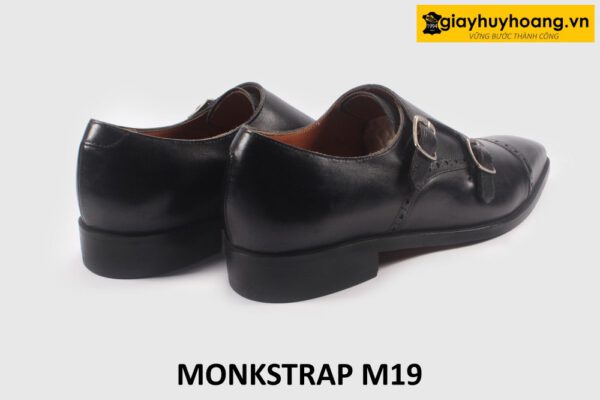 Giày da nam màu đen 2 khóa Monkstrap M19 005
