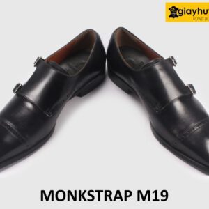 Giày da nam màu đen 2 khóa Monkstrap M19 004