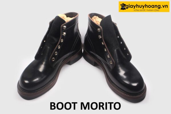 Giày da nam buộc dây cổ cao đế goodyear lace Boot MORITO 003