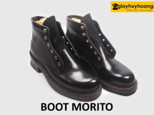 Giày da nam buộc dây cổ cao đế goodyear lace Boot MORITO 002