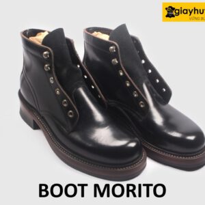 Giày da nam buộc dây cổ cao đế goodyear lace Boot MORITO 002