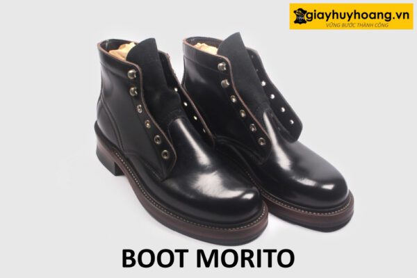 Giày da nam buộc dây cổ cao đế goodyear lace Boot MORITO 002