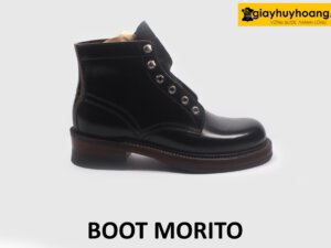 Giày da nam buộc dây cổ cao đế goodyear lace Boot MORITO 001