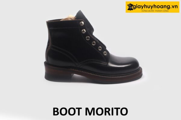 Giày da nam buộc dây cổ cao đế goodyear lace Boot MORITO 001