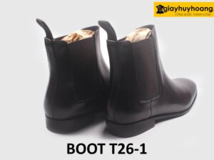 Giày da boot nam màu nâu giá tốt Chelsea boot T26-1 004