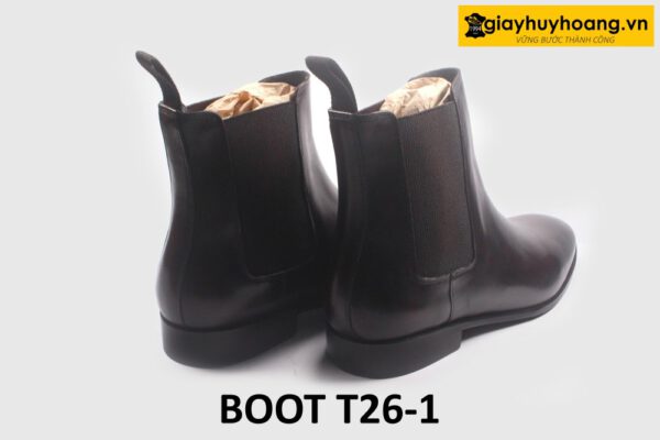 Giày da boot nam màu nâu giá tốt Chelsea boot T26-1 004