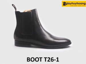 Giày da boot nam màu nâu giá tốt Chelsea boot T26-1 001