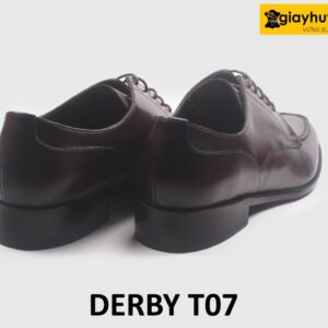 Giày da nam derby buộc dây sliptoe Derby T07 005