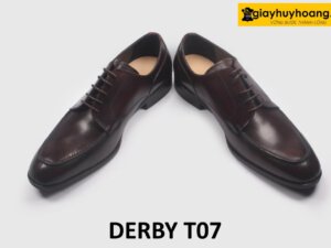 Giày da nam derby buộc dây sliptoe Derby T07 004