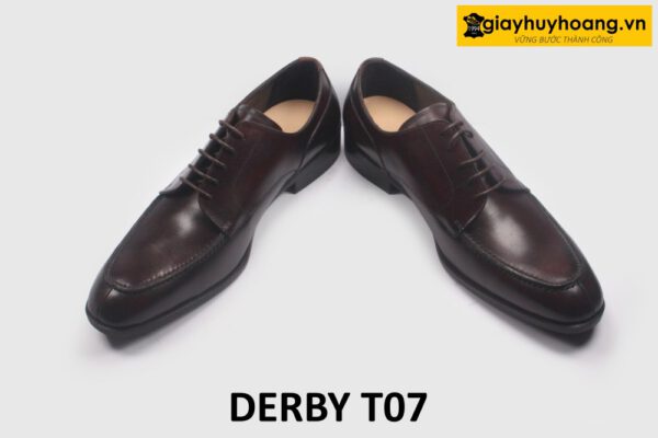 Giày da nam derby buộc dây sliptoe Derby T07 004