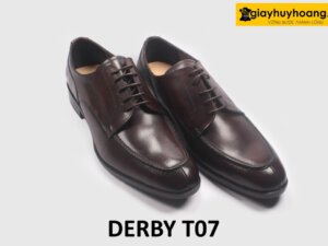 Giày da nam derby buộc dây sliptoe Derby T07 003