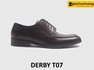 Giày da nam derby buộc dây sliptoe Derby T07 001
