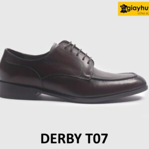 Giày da nam derby buộc dây sliptoe Derby T07 001