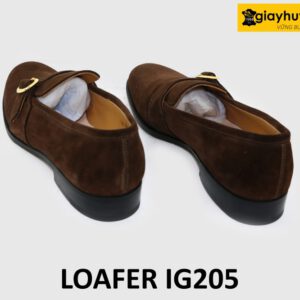 [Size 43] Giày lười nam da lộn màu nâu Loafer IG205 004