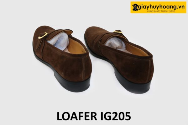 [Size 43] Giày lười nam da lộn màu nâu Loafer IG205 004