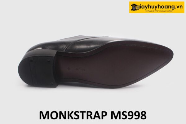 [Size 44] Giày da nam mũi nhọn sang trọng Monkstrap MS998 006