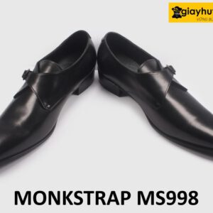 [Size 44] Giày da nam mũi nhọn sang trọng Monkstrap MS998 004