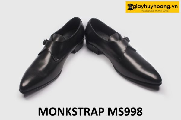 [Size 44] Giày da nam mũi nhọn sang trọng Monkstrap MS998 004