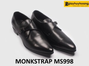 [Size 44] Giày da nam mũi nhọn sang trọng Monkstrap MS998 003