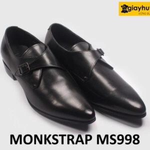 [Size 44] Giày da nam mũi nhọn sang trọng Monkstrap MS998 003