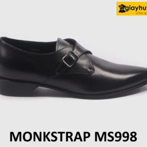 [Size 44] Giày da nam mũi nhọn sang trọng Monkstrap MS998 001