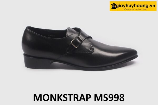 [Size 44] Giày da nam mũi nhọn sang trọng Monkstrap MS998 001