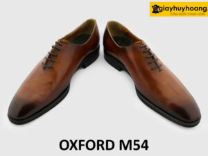 Giày da oxford nam mẫu trơn màu bò cao cấp M54 003