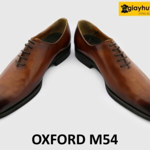 Giày da oxford nam mẫu trơn màu bò cao cấp M54 003