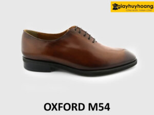 Giày da oxford nam mẫu trơn màu bò cao cấp M54 001