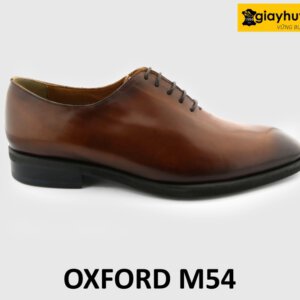 Giày da oxford nam mẫu trơn màu bò cao cấp M54 001