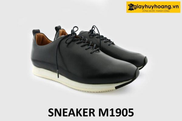 Giày da thể thao nam chạy bộ da bò sneaker M1905 001
