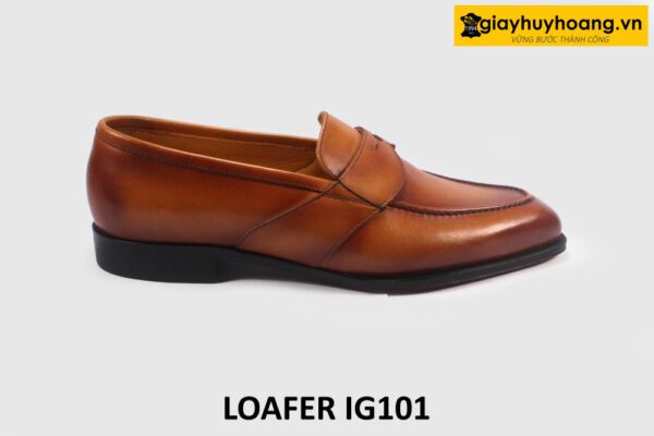 Giày lười nam mũi vuông thon gọn loafer IG101 001